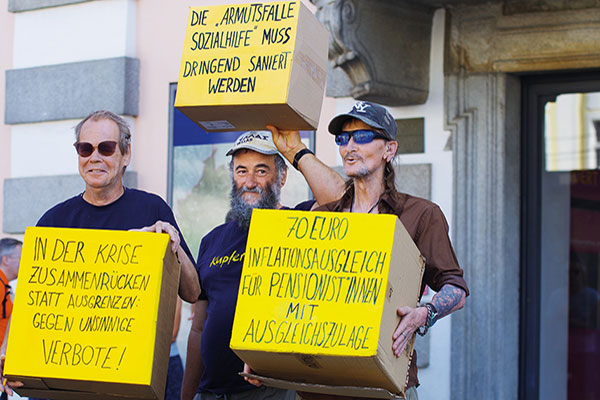 Kupfermuckn Aktion gegen Teuerungen